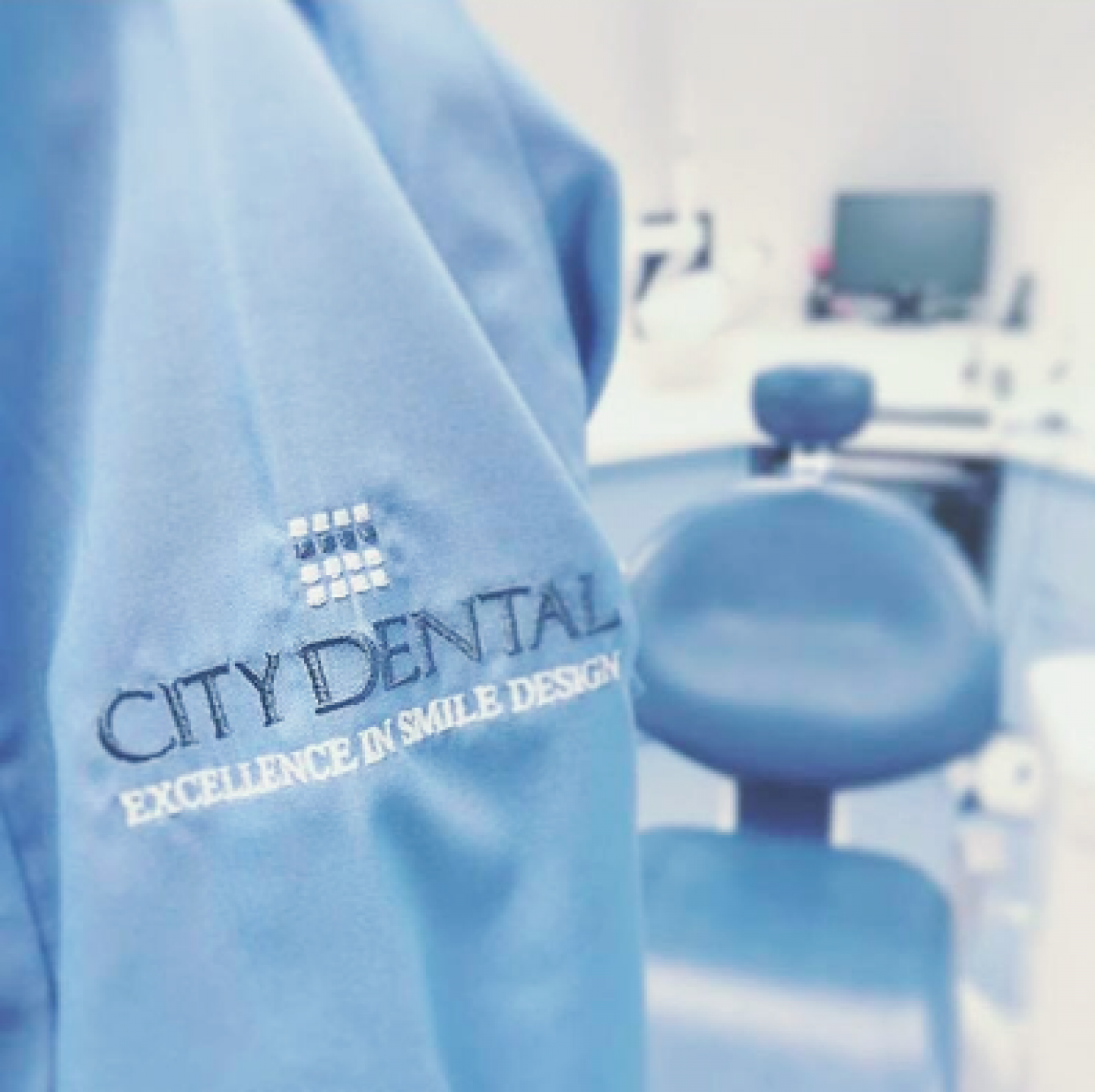 Photo of City Dentists in Sunderland logo on uniform